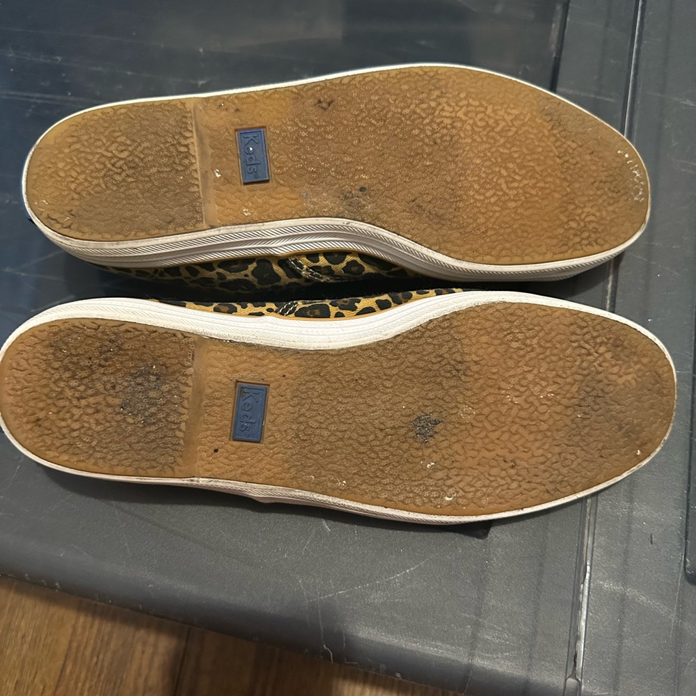 Keds Black and Tan Leopard Print Sneakers - Picture 5 of 8